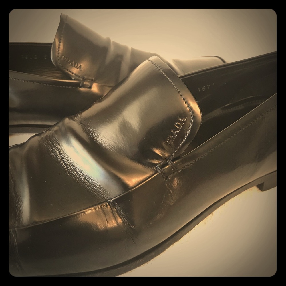 Prada Mens Loafers Black Size 9